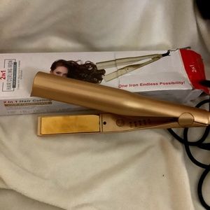 two in one hair curling iron. Brand new